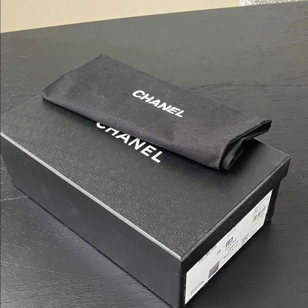 Chanel Black Box with Logo Dust Bag